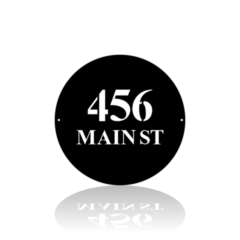 Round Address Plaque-advanced-metal-art.myshopify.com