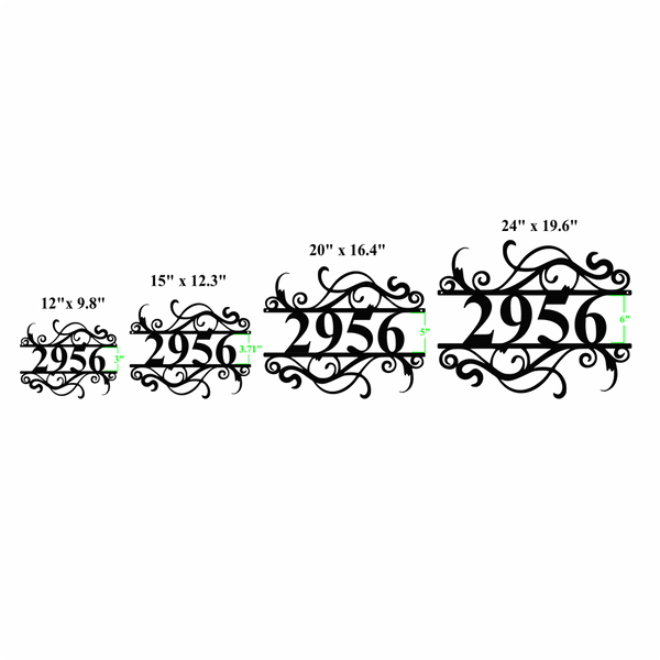 Fancy Address Plaque - Advanced Metal Art