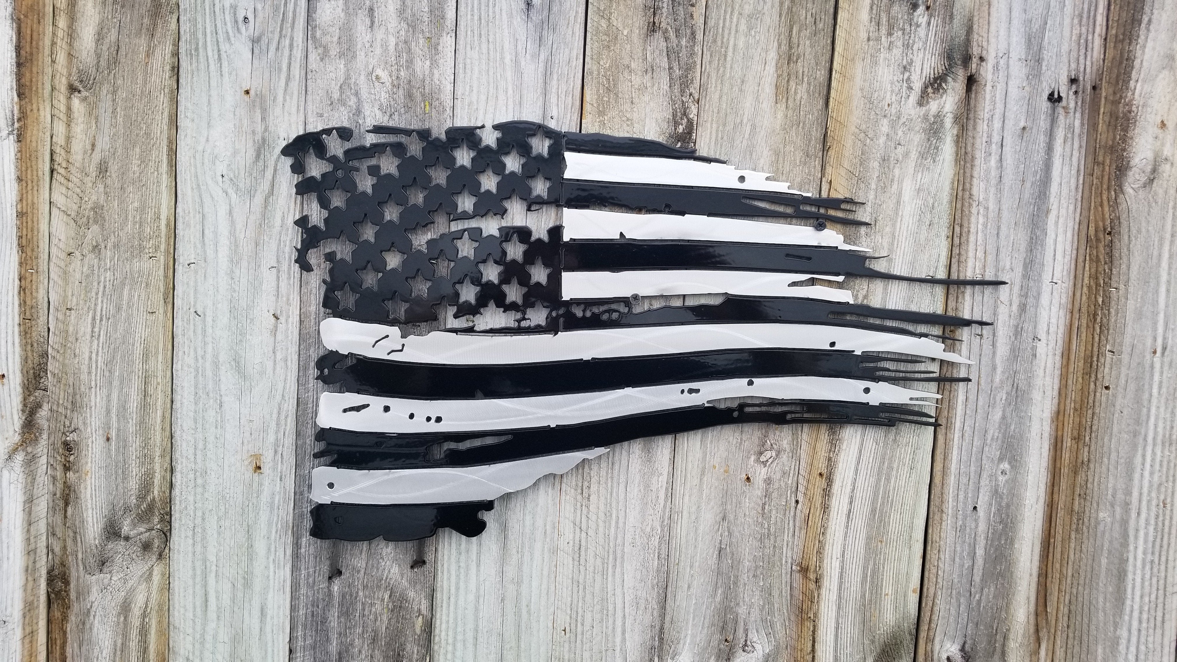 Black Ripped Flag Medical American Split Flag Medical American Split