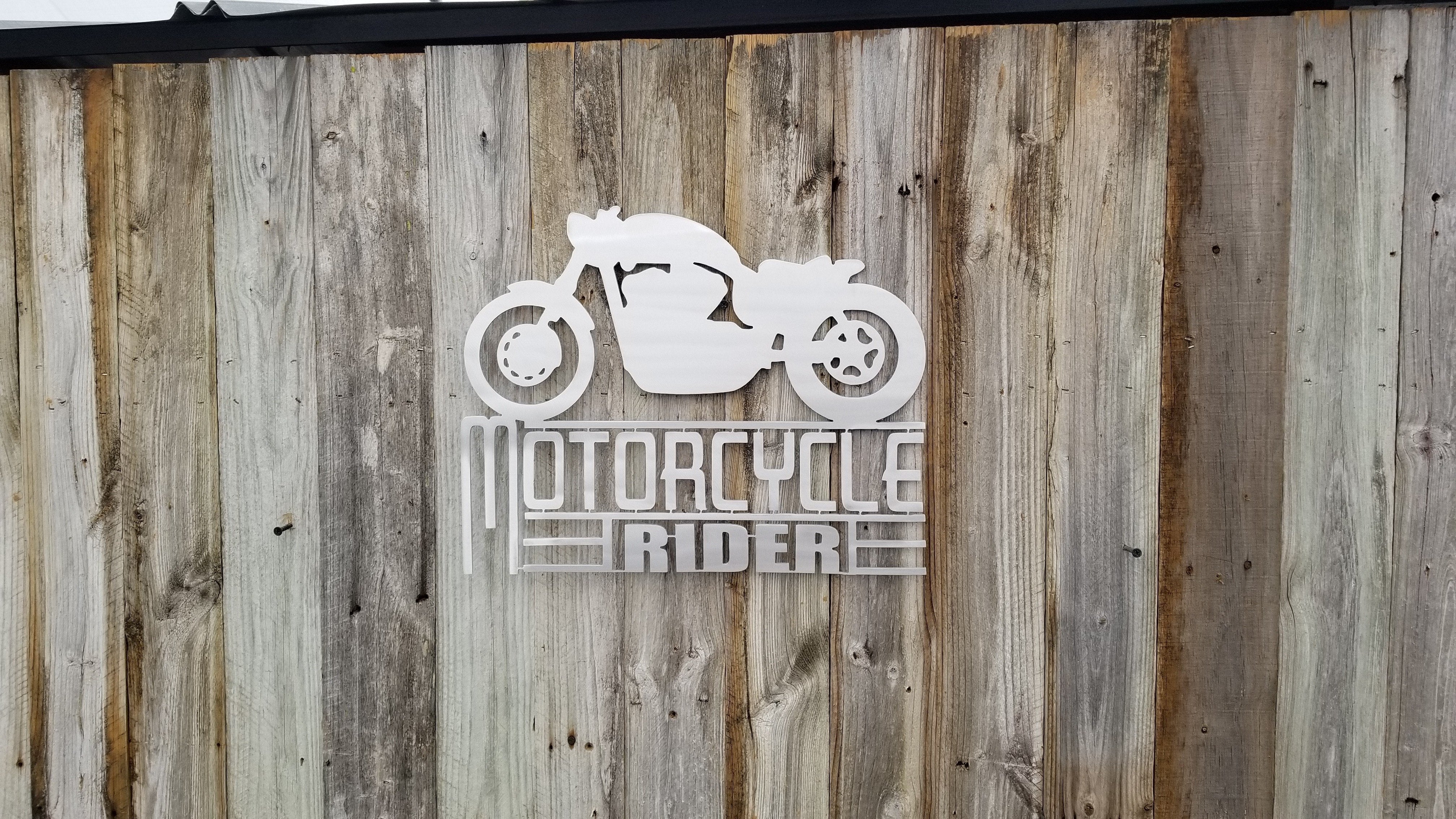 Motorycle Rider Sign Motorcycle Rider Bobber - Advanced Metal Art