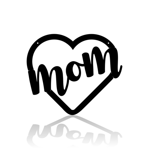 Mom Text In A Heart-advanced-metal-art.myshopify.com