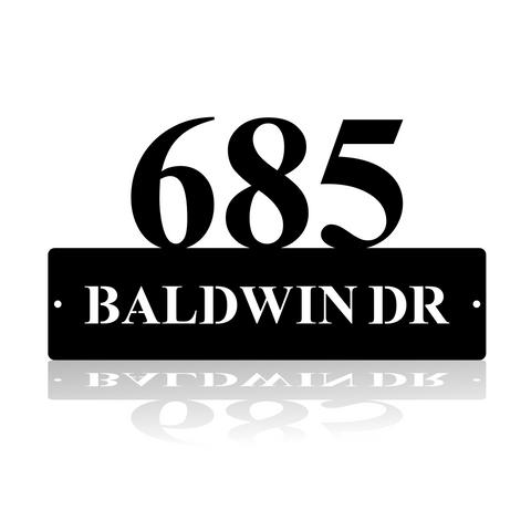 Horizontal Solid Address Plaque-advanced-metal-art.myshopify.com