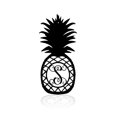 Pineapple With Initial-advanced-metal-art.myshopify.com