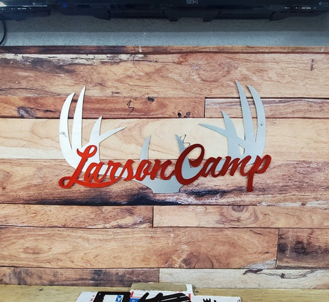 Antlers With Second Layer Name-advanced-metal-art.myshopify.com